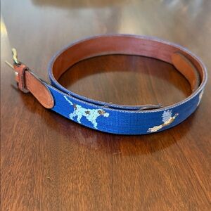 Smathers & Branson Needlepoint Bird Hunting Belt size 36